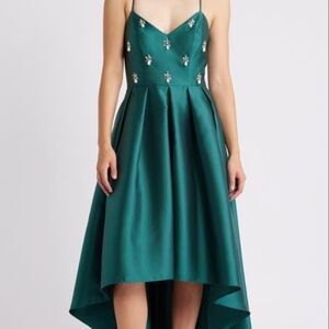 Eliza J Teal Embellished High Low Dress